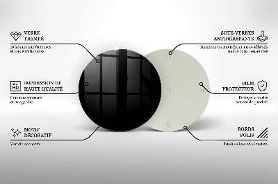 Üveg alátét gyertyákhoz Szín: fekete