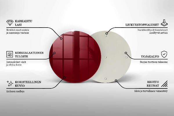 Síri gyertya alátét Bordó színű