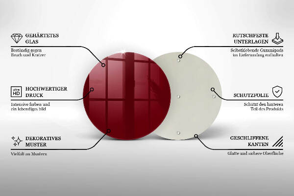 Síri gyertya alátét Bordó színű