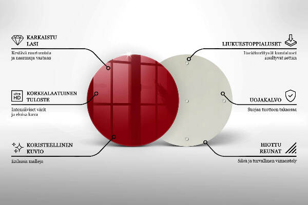 Üveg alátét gyertyákhoz Szín piros