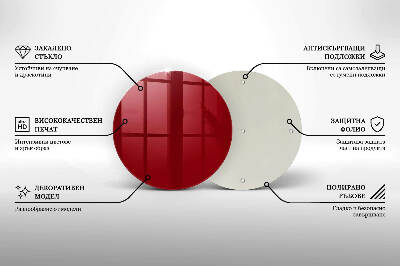 Üveg alátét gyertyákhoz Szín piros