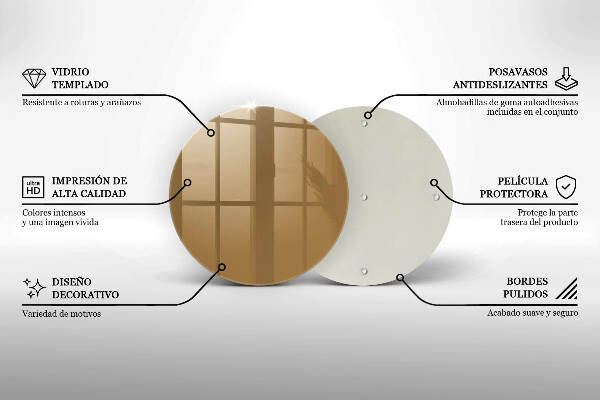 Síri gyertya alátét Bézs színű