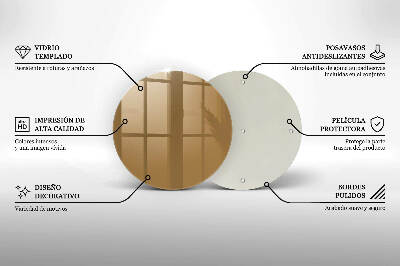 Síri gyertya alátét Bézs színű