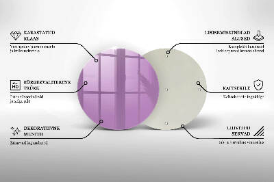 Üveg alátét gyertyákhoz Ibolya