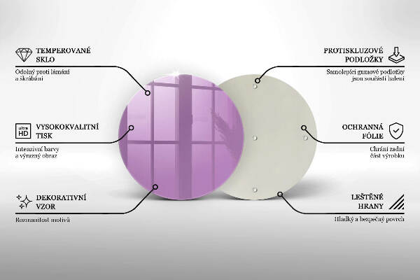 Üveg alátét gyertyákhoz Ibolya