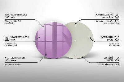Üveg alátét gyertyákhoz Ibolya