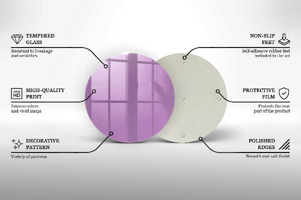Üveg alátét gyertyákhoz Ibolya