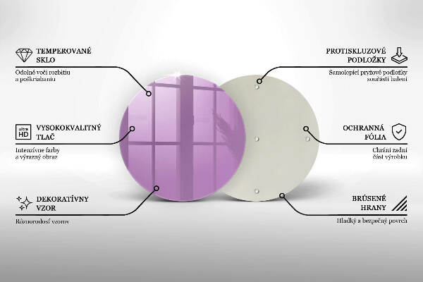 Üveg alátét gyertyákhoz Ibolya