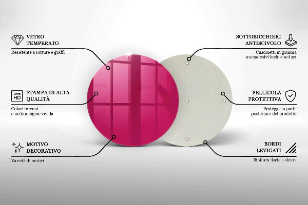 Üveg alátét gyertyákhoz Szín rózsaszín