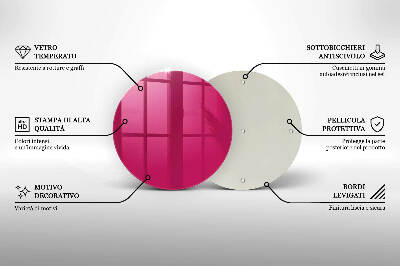 Üveg alátét gyertyákhoz Szín rózsaszín