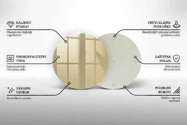 Síri gyertya alátét Bézs színű