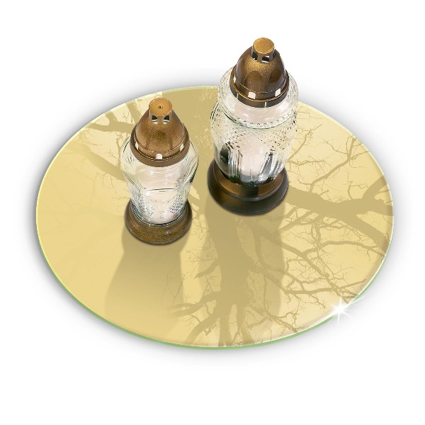 Üveg alátét gyertyákhoz Sárga