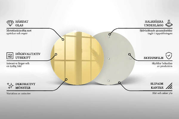 Üveg alátét gyertyákhoz Sárga
