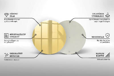 Üveg alátét gyertyákhoz Sárga