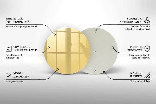 Üveg alátét gyertyákhoz Sárga