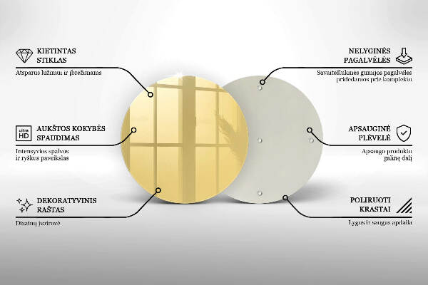 Üveg alátét gyertyákhoz Sárga