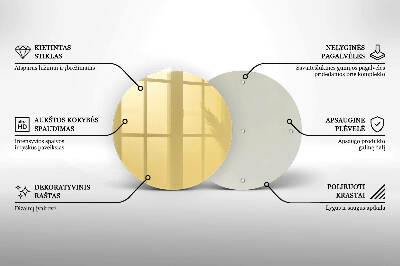 Üveg alátét gyertyákhoz Sárga