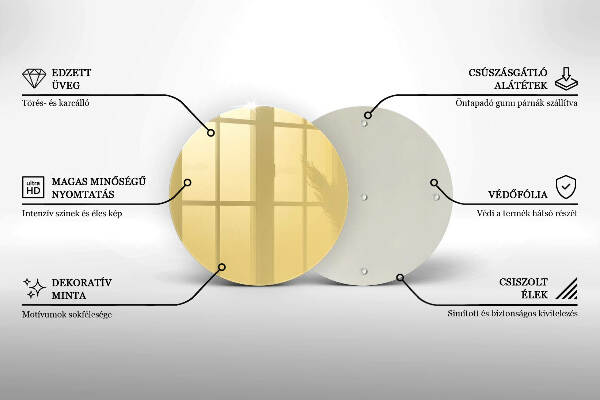 Üveg alátét gyertyákhoz Sárga