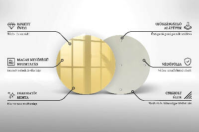 Üveg alátét gyertyákhoz Sárga