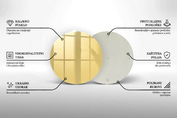 Üveg alátét gyertyákhoz Sárga