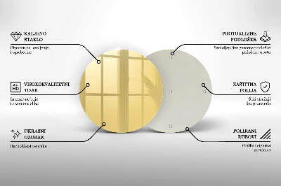 Üveg alátét gyertyákhoz Sárga