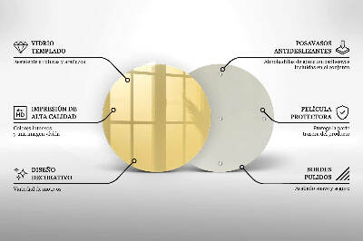 Üveg alátét gyertyákhoz Sárga