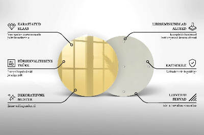 Üveg alátét gyertyákhoz Sárga