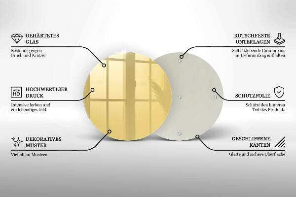 Üveg alátét gyertyákhoz Sárga