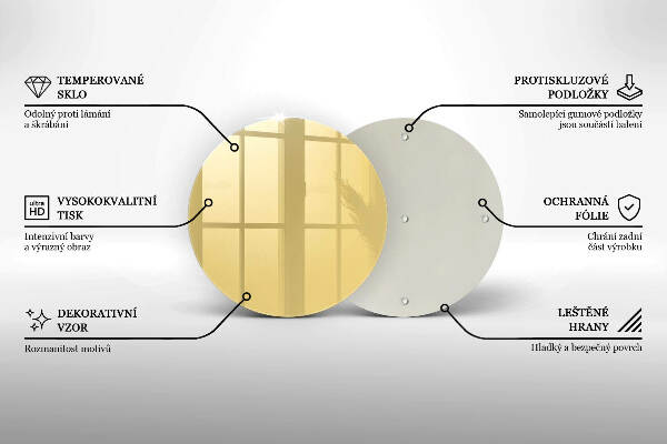 Üveg alátét gyertyákhoz Sárga