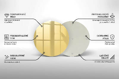 Üveg alátét gyertyákhoz Sárga