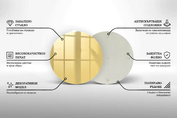 Üveg alátét gyertyákhoz Sárga