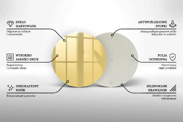 Üveg alátét gyertyákhoz Sárga