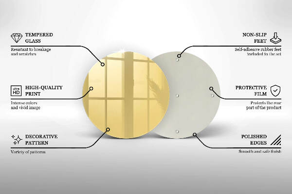 Üveg alátét gyertyákhoz Sárga
