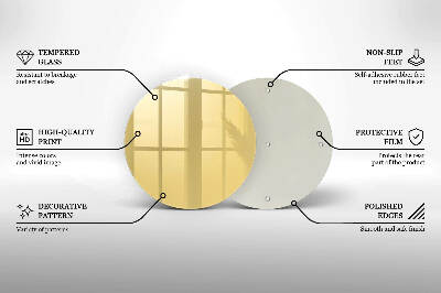 Üveg alátét gyertyákhoz Sárga
