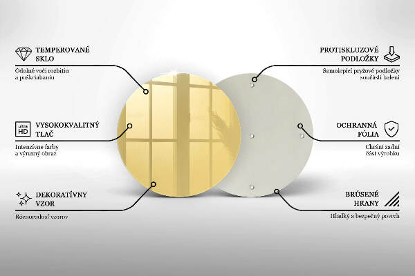 Üveg alátét gyertyákhoz Sárga