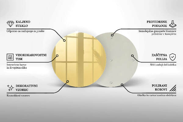 Üveg alátét gyertyákhoz Sárga