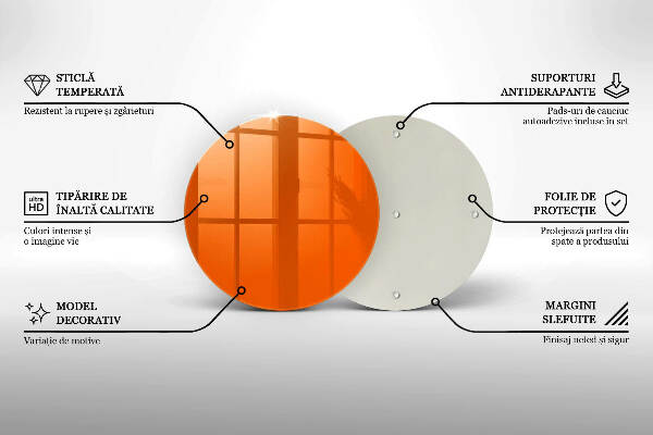 Üveg alátét gyertyákhoz Narancs színű