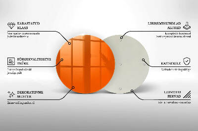 Üveg alátét gyertyákhoz Narancs színű
