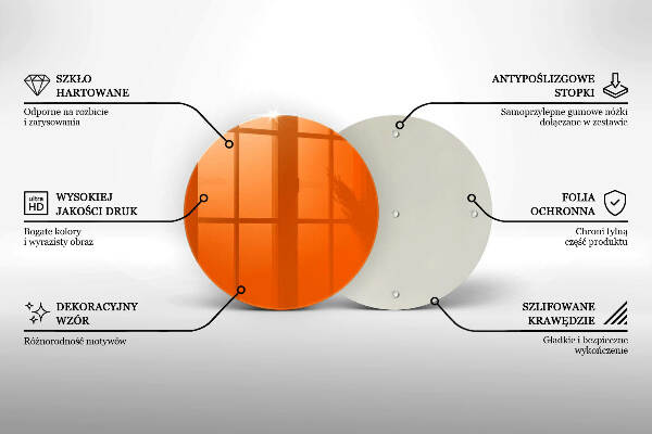 Üveg alátét gyertyákhoz Narancs színű