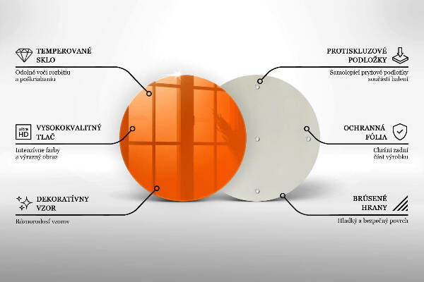 Üveg alátét gyertyákhoz Narancs színű