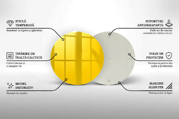 Üveg alátét gyertyákhoz Sárga