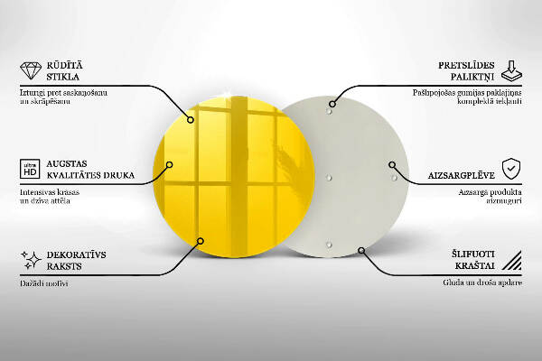 Üveg alátét gyertyákhoz Sárga