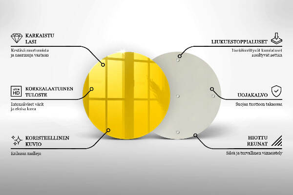 Üveg alátét gyertyákhoz Sárga