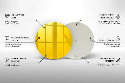 Üveg alátét gyertyákhoz Sárga