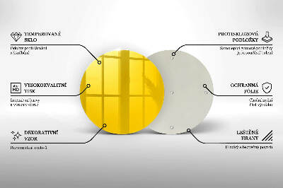 Üveg alátét gyertyákhoz Sárga