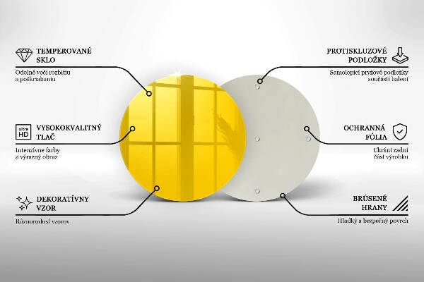 Üveg alátét gyertyákhoz Sárga
