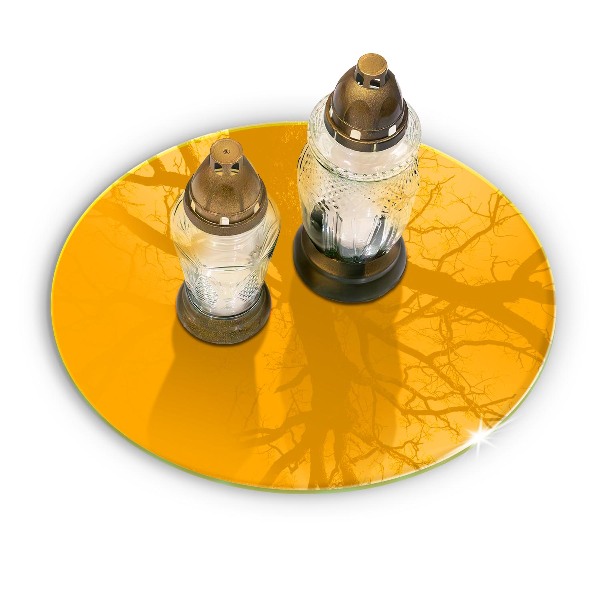 Síri gyertya alátét Sötét sárga színű