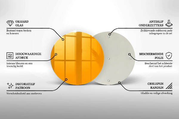 Síri gyertya alátét Sötét sárga színű