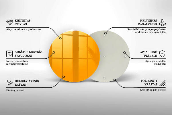 Síri gyertya alátét Sötét sárga színű