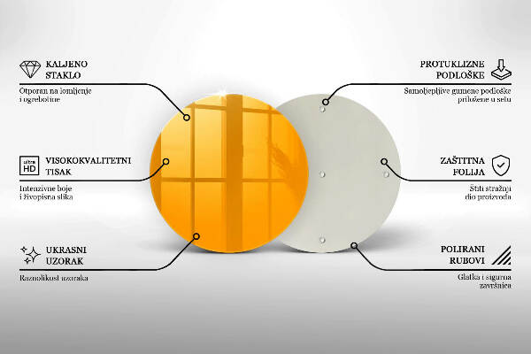 Síri gyertya alátét Sötét sárga színű
